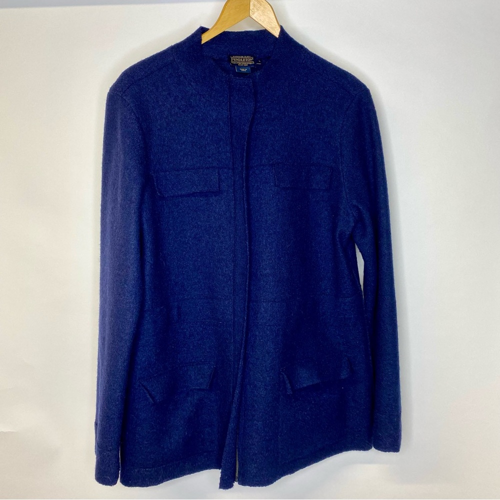 Pendleton Wool Zip-Up Jacket Sweater - image 1